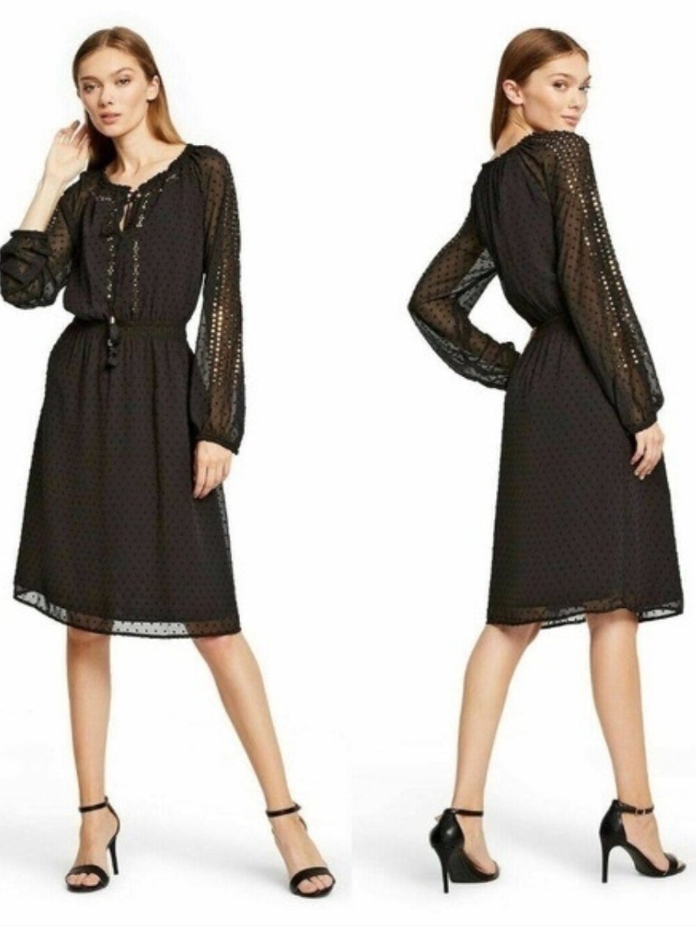 🆕️ 🖤Altuzarra x Target🖤 - 2014 Ltd. Ed. Sequined Swiss Dot Chiffon Dress